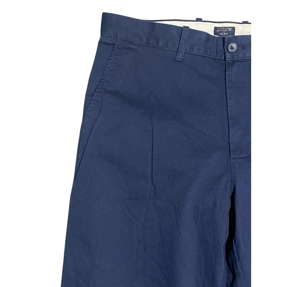 J Crew Navy Blue Relaxed‎ Fit Chino Pants FLEX Flat Front Men's Size 32x30 BR813